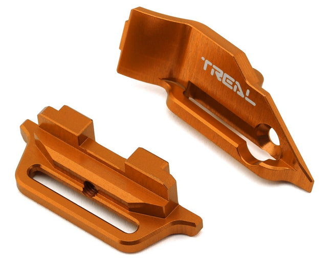 Treal Hobby Aluminum Battery Hold-Down Traxxas Mini Maxx w/Flex Strap Orange