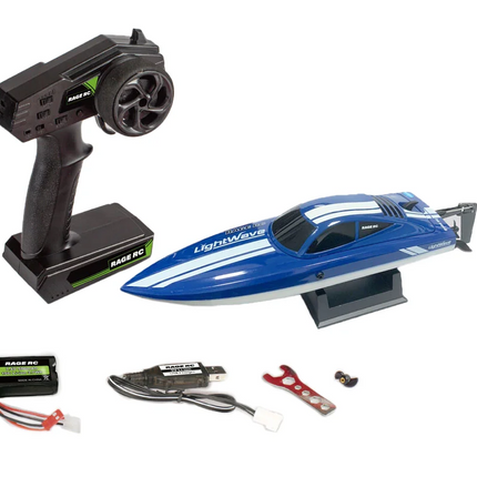 Rage R/C LightWave Electric Micro RTR Boat Blue RGRB1132