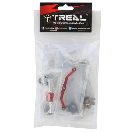 Treal Hobby Alum Front Portal Axle Set for Traxxas TRX-4M Silver w/Brass Covers