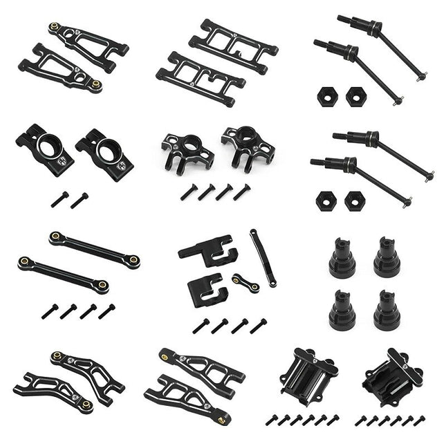 PowerHobby Aluminum Upgrade Conversion Kit, Black, for Arrma Mojave Grom