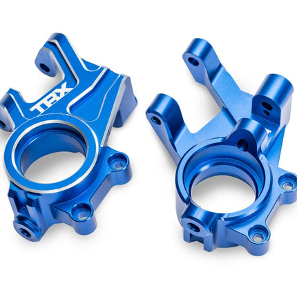 Traxxas 10936-BLUE Aluminum Blue Steering Blocks Funco (L&R) TRA10936BLUE