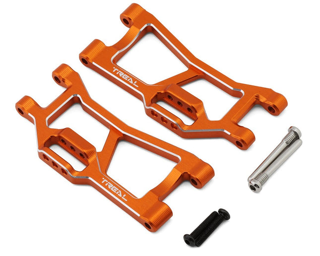 Treal Hobby Aluminum Rear Lower Suspension Arm Set Traxxas Mini Maxx Orange