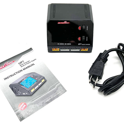 Ultra Power UP7 AC 200W DC 400W Dual Port Multi-Chemistry Smart Charger UPTUP7