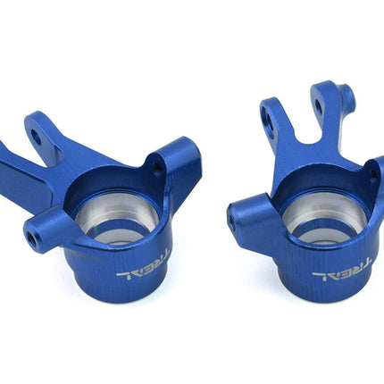 Treal Hobby Aluminum Front Steering Knuckles Traxxas Mini Maxx/Mini XRT Blue