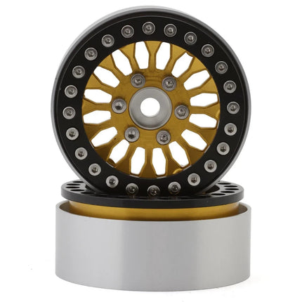 Reefs RC 1.9" SHIELD Aluminum Rock Crawler Beadlock Wheels w/Reef Hubs & Rings