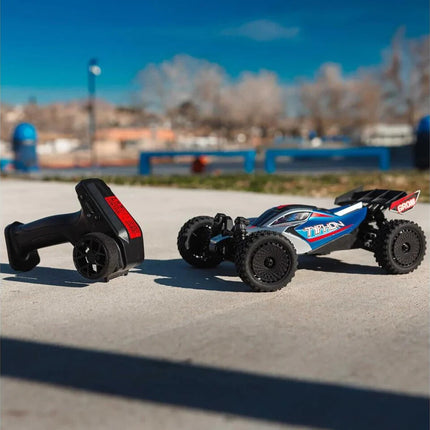 Arrma Typhon Grom MEGA 4WD 380 Brushed 1/18 Buggy RTR Blue/Silver ARA2106T1