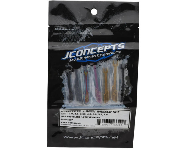 JConcepts Steel Open Turnbuckle Wrench Set (7) (3/3.5/3.63/4/5/5.5/7mm) JCO5027
