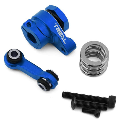 Treal Hobby Aluminum Servo Saver & Linkage Arm Traxxas Mini Maxx/Mini XRT Blue