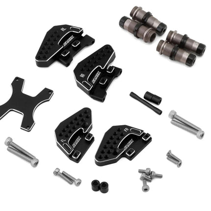 Samix Aluminum Shock Bodies & Mounts for Traxxas TRX-4M (Hard Coated) (Black)