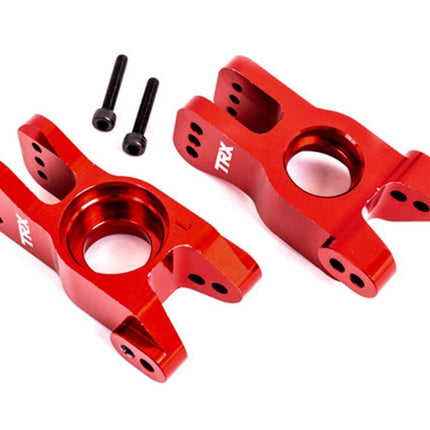 Traxxas Aluminum Rear Stub Axle Carriers Left & Right Red TRA9552R