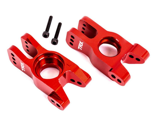 Traxxas Aluminum Rear Stub Axle Carriers Left & Right Red TRA9552R