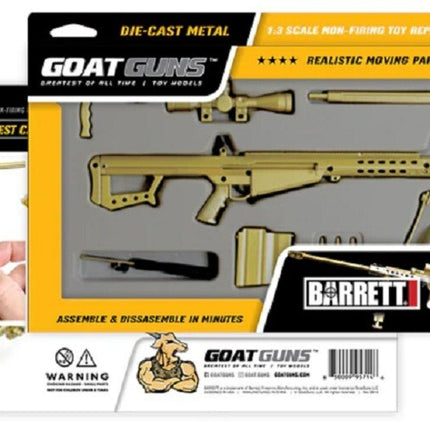 Goat Guns 1/3 Scale Die Cast Barrett .50Cal Model, Gold