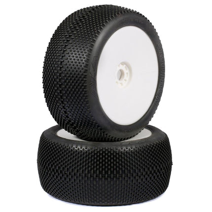 AKA EVO Gridiron 1/8 Truggy Pre-Mounted Tires White Soft - Long Wear 14113XRW