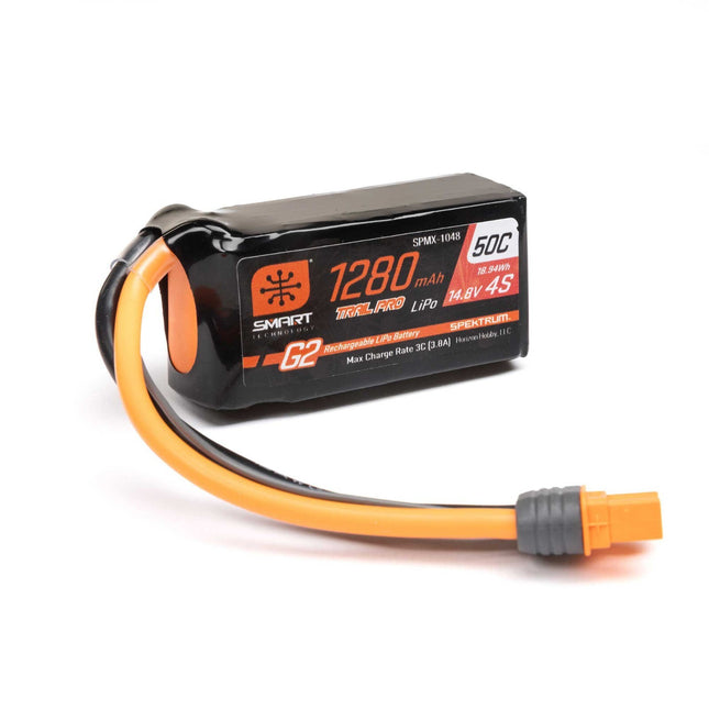 Spektrum 14.8V 1280mAh 4S 50C Smart G2 Trail Pro LiPo Battery: IC3