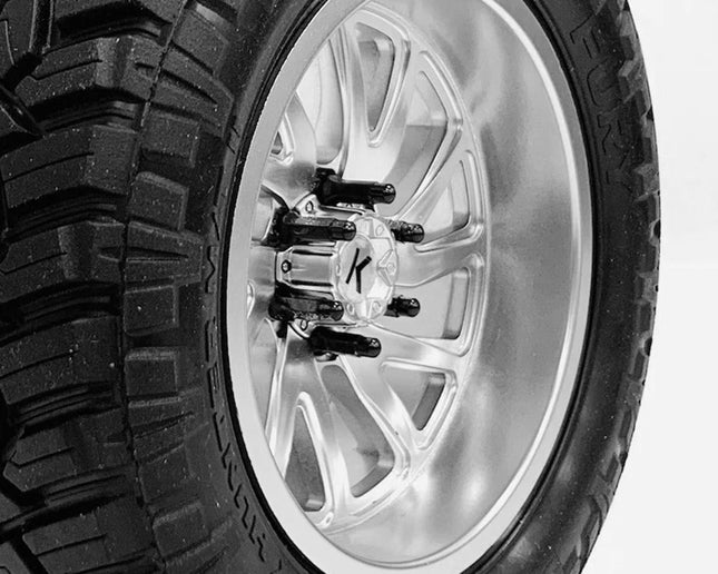 CEN CKD0618 Ford F250 KG1 Bullet Wheel Lugs Black Chrome (24) 2mm studs w/Tool