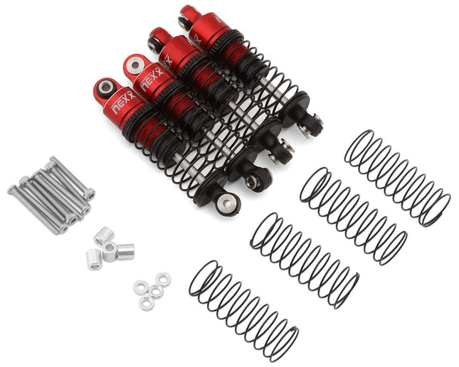 NEXX Racing Redcat Ascent-32 37mm Aluminum Threaded Oil-Filled Shocks (Red)