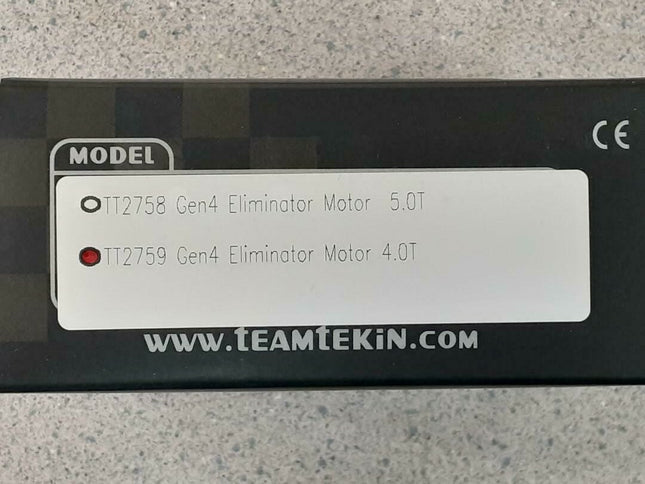 Tekin TT2759 Gen4 Eliminator Drag Racing Modified Brushless Motor 4.0T New!!
