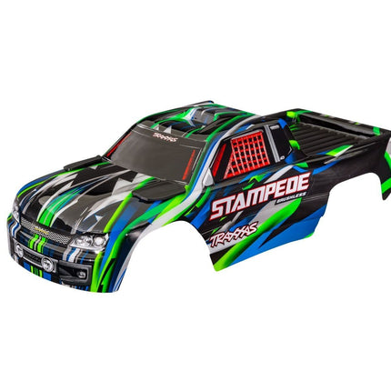 Traxxas Stampede® Brushless 2WD Pre-Painted Monster Truck Body (Green) 3620-GRN