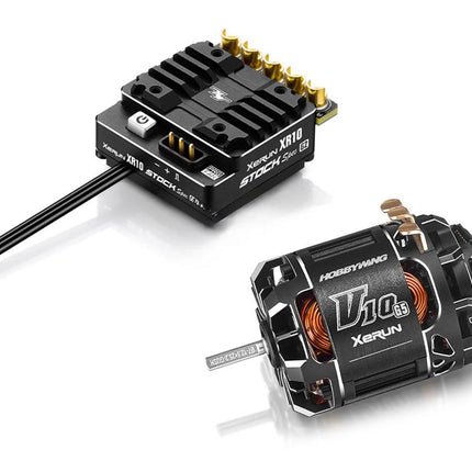 Hobbywing XR10 Stock Spec G2 Sensored Brushless ESC & V10 G5 Motor Combo (17.5T)