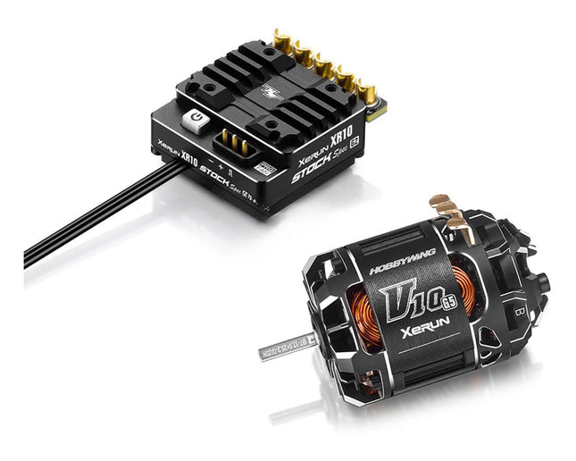 Hobbywing XR10 Stock Spec G2 Sensored Brushless ESC & V10 G5 Motor Combo (17.5T)