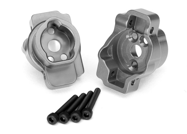 Traxxas 8256A TRX-4 Aluminum Rear Portal Drive Axle Mounts Charcoal Grey New!!