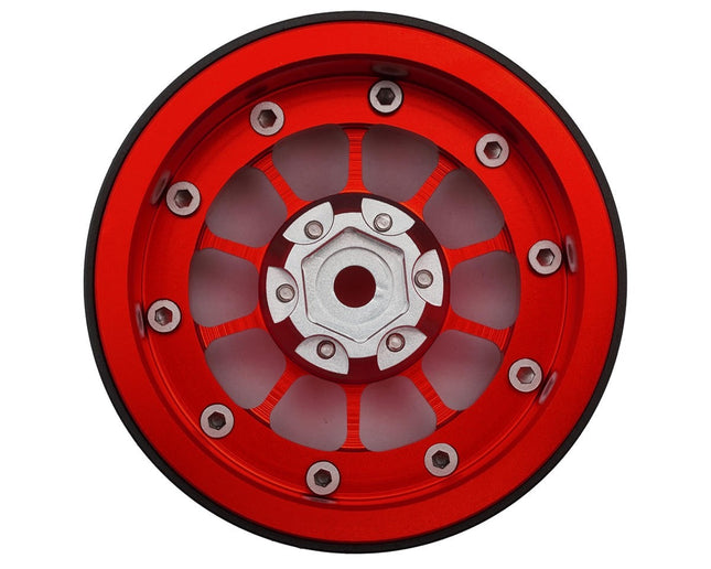 Treal Hobby 2.2" Type-A Aluminum 1/10 Rock Crawler Beadlock Wheels (Red) (2)