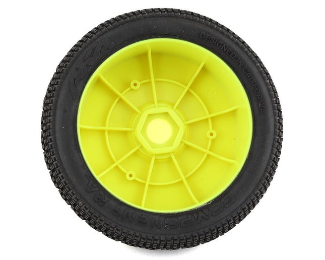 AKA Component 2AB 1/8 Buggy Pre-Mounted Tires (Yellow) Medium - Long Wear