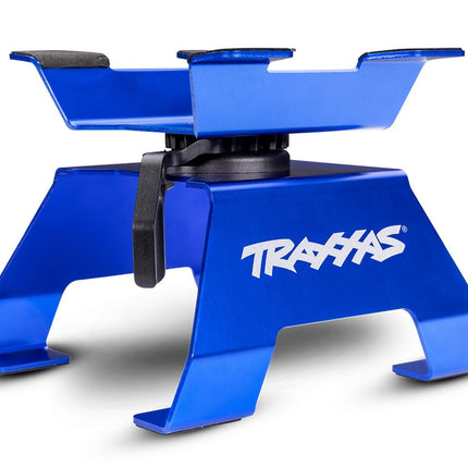 TRAXXAS ALUMINUM RC CAR/TRUCK STAND BLUE TRA8796BLUE