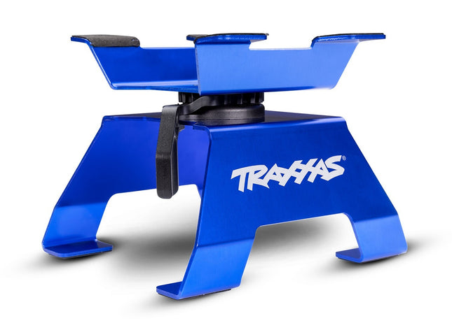 TRAXXAS ALUMINUM RC CAR/TRUCK STAND BLUE TRA8796BLUE