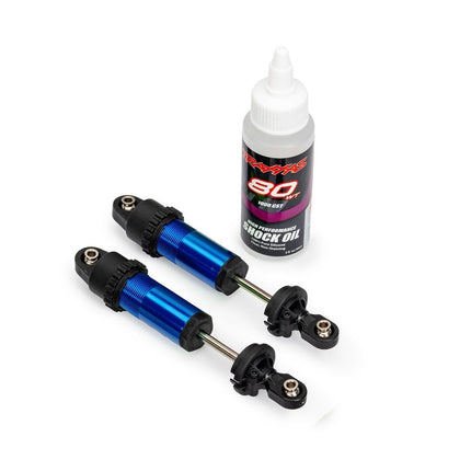 Traxxas 10961-BLUE Blue Aluminum GT-Maxx Front Shocks (2) TRA10961BLUE
