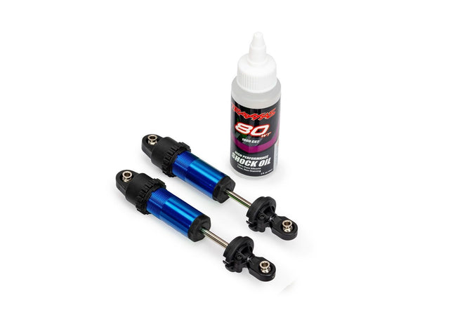 Traxxas 10961-BLUE Blue Aluminum GT-Maxx Front Shocks (2) TRA10961BLUE