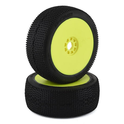 AKA P1 1/8 Buggy Pre-Mounted Tires (Yellow) Super Soft - Long Wear