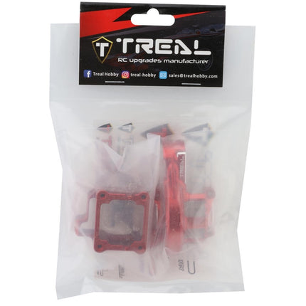 Treal Hobby Aluminum Center Differential Gearbox Case for Traxxas Sledge (Red)