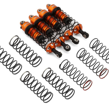 NEXX Racing Aluminum Threaded Oil-Filled Shocks for Traxxas 4x4 Mini Maxx Orange