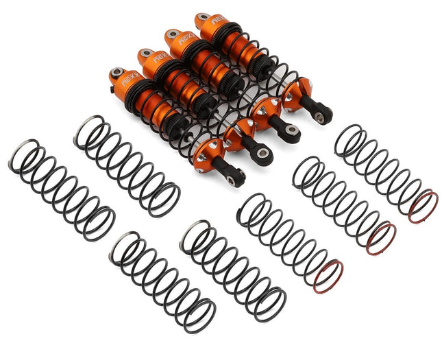 NEXX Racing Aluminum Threaded Oil-Filled Shocks for Traxxas 4x4 Mini Maxx Orange