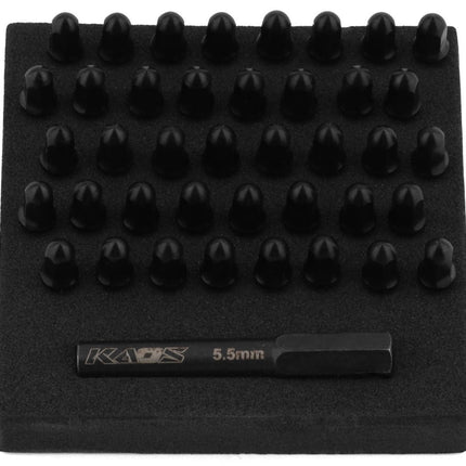 CEN CKD0614 Bullet Wheel Lug (Black Chrome) (40) (2.5mm Studs) w/Tool