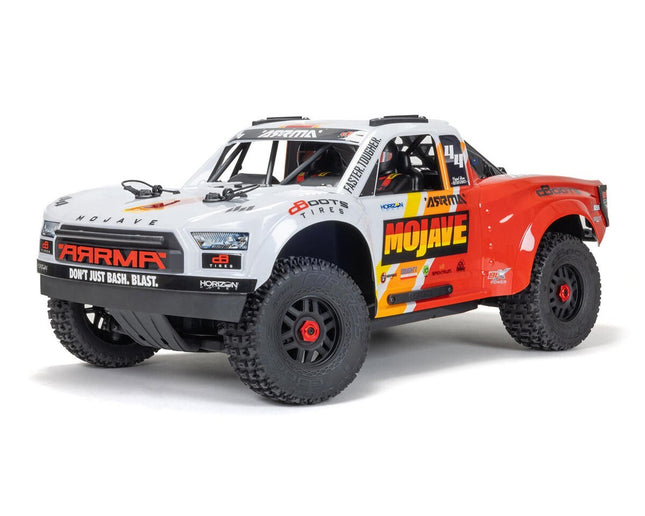 Arrma MOJAVE 4S BLX Brushless 1/8 4WD RTR Electric Desert Truck (White/Red)