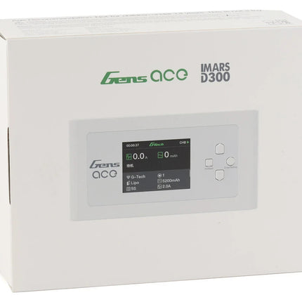 Gens Ace Imars D300 G-Tech Smart Dual AC/DC Charger 6S/16A Wht AC-300W DC-350Wx2