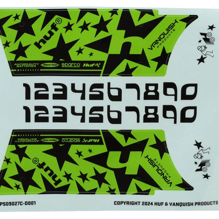 Vanquish Products H10 Optic Body Panels Set (Green/Huf Team) w/Decals VPS10527
