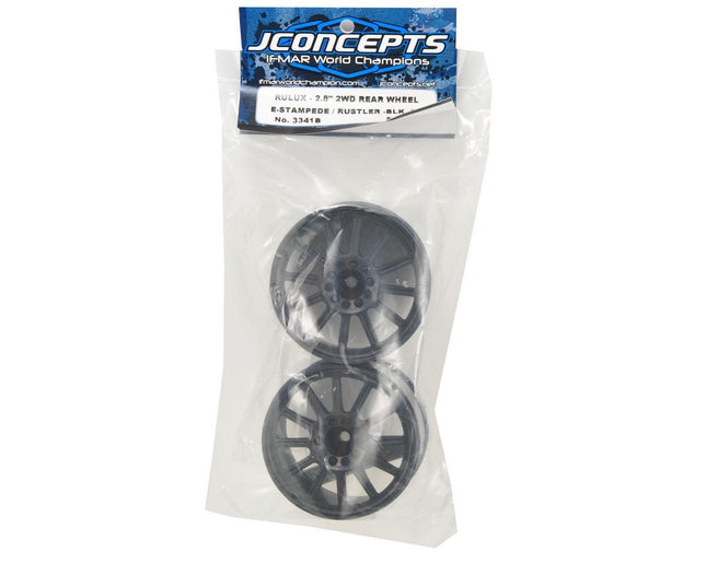 JConcepts 3341B 12mm Hex Rulux 2.8" Rear Wheel (2) (Black) JCO3341B