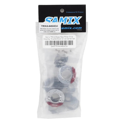Samix Brass Rear Hub Carriers, Inner & Outer Portal Covers Set for Traxxas TRX-4