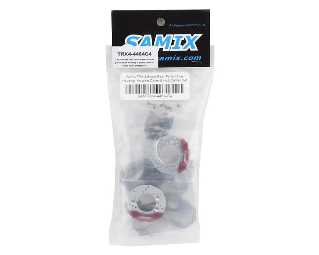 Samix Brass Rear Hub Carriers, Inner & Outer Portal Covers Set for Traxxas TRX-4