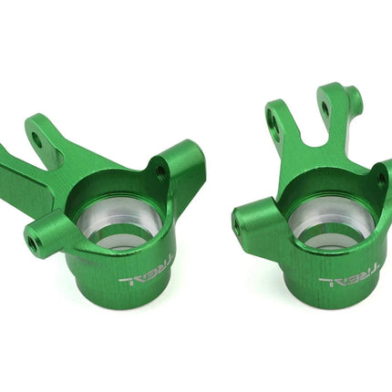 Treal Hobby Aluminum Front Steering Knuckles Traxxas Mini Maxx/Mini XRT Green