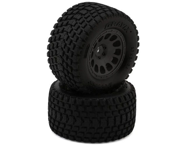 Traxxas Mini XRT Rear Gravix Pre-Mounted Tires Gray (2) TRA10775-GRAY
