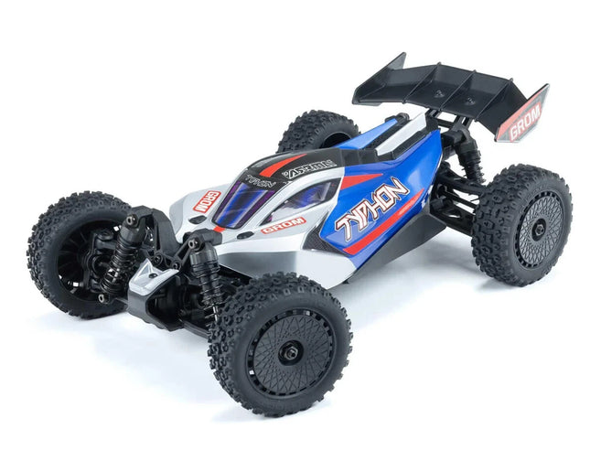 Arrma Typhon Grom MEGA 4WD 380 Brushed 1/18 Buggy RTR Blue/Silver ARA2106T1
