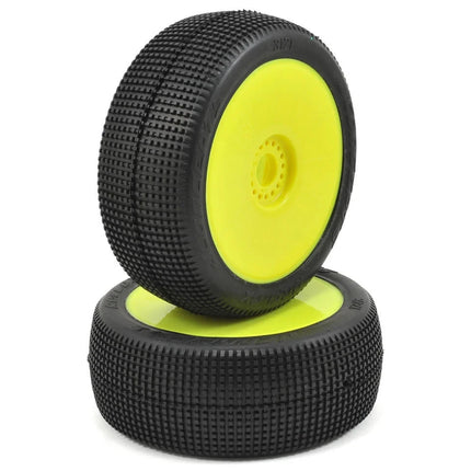 JConcepts Reflex Pre-Mounted 1/8th Buggy Tires (2) (Yellow) (Green) JCO3121-22