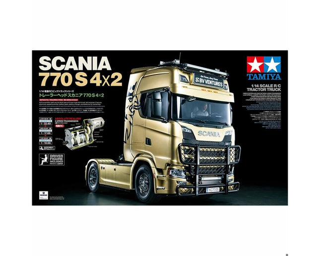 Tamiya Scania 770S 4x2 Tractor Electric 1/14 Semi-Truck Kit [TAM56379]