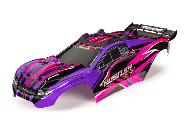 Traxxas Rustler 4X4 Pre-Painted Body w/Clipless Mounting (Pink) TRA6734P