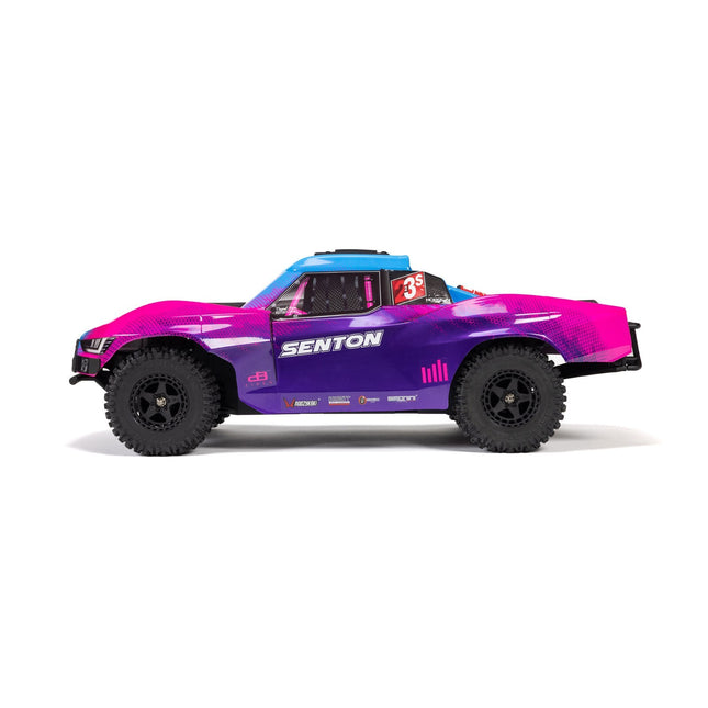 Arrma 1/10 SENTON 4X4 223S BLX Brushless Short Course Truck RTR/DSC, Pink/Blue