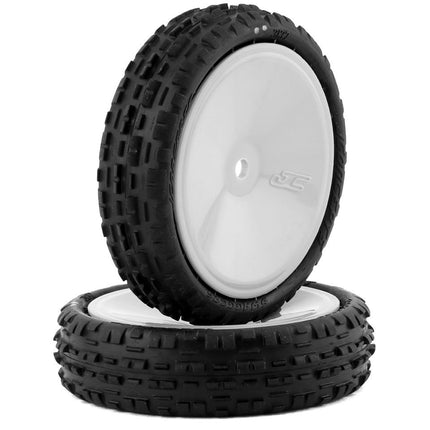 JConcepts Swaggers 2.2" Pre-Mounted 2WD Front Buggy Carpet Tires (White) (2)